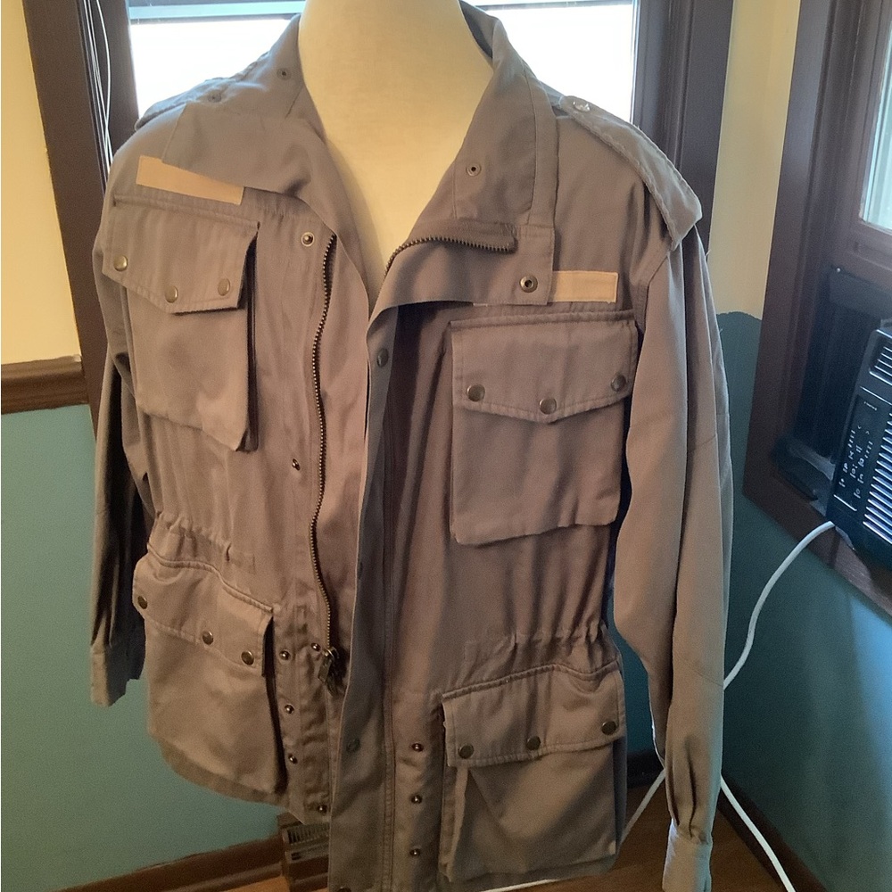 Willis & Geiger Safari Bush Military Field Jacket Green No Hood EUC